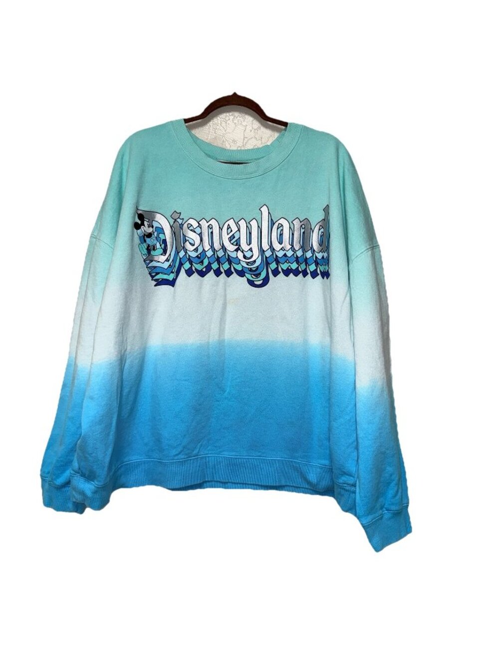 Disneyland Parks Mickey Mouse Blue Ombre Pullover Spirit Jersey Style Size 2X - Picture 1 of 5